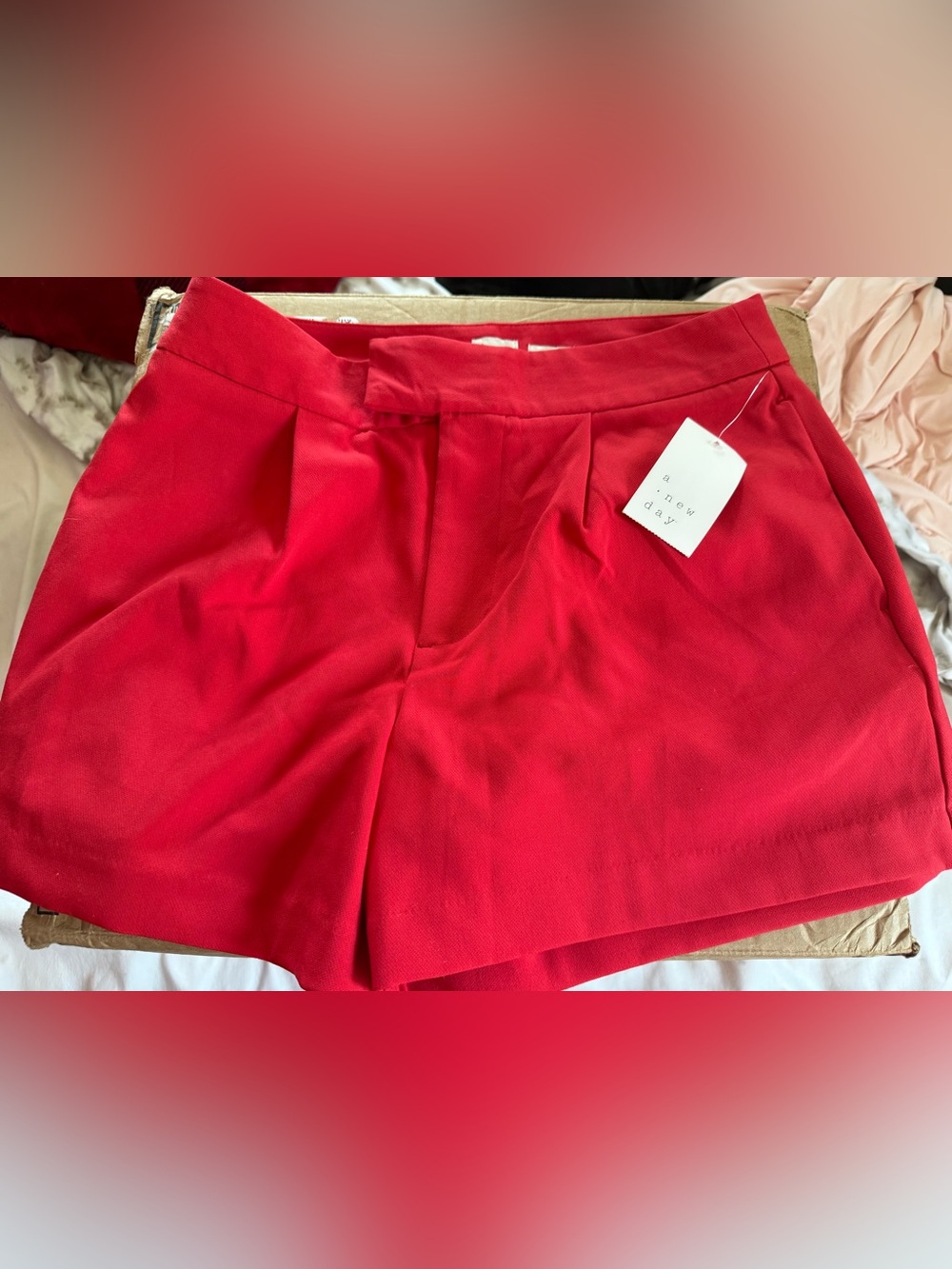 a new day Red High-Waist Tailored Women's Shorts